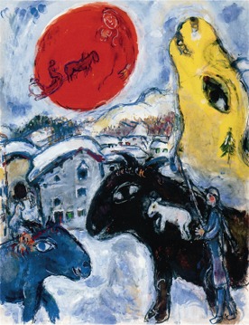 "Sils Maria o sole rosso", 1961 - 1964, gouache su carta
