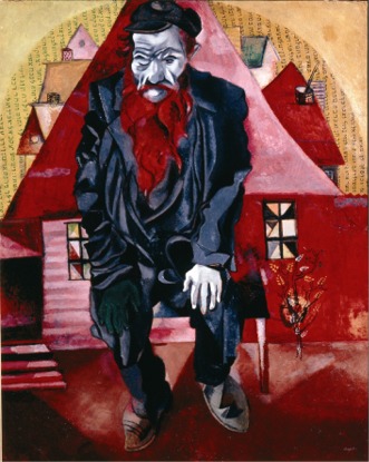 "L'ebreo rosso", 1915, olio su cartone, San Pietroburgo